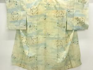 アンティーク　駒絽草花模様長襦袢